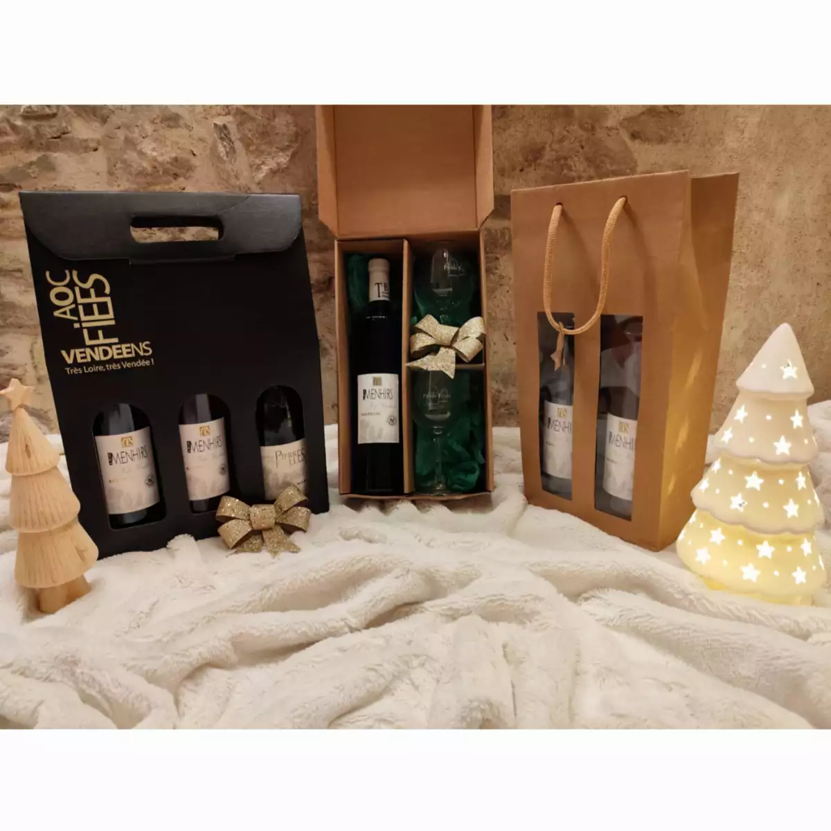 Coffret 1 bouteille et 2 verres